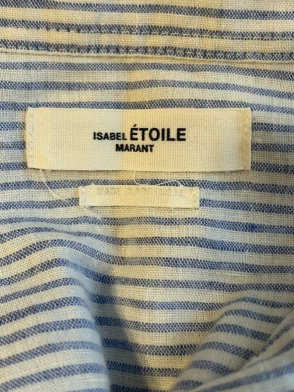 Isabel Marant Etoile Blue White Stripe Shirt Dress Resort Beach Coverup Size S - Picture 5 of 7